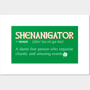 Shenanigator meaning dictionary definition Irish Green Posters and Art